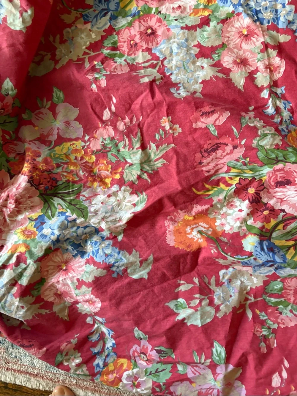 Vintage Ralph Lauren Beach House Floral Queen Fitted Sheet 100% Cotton